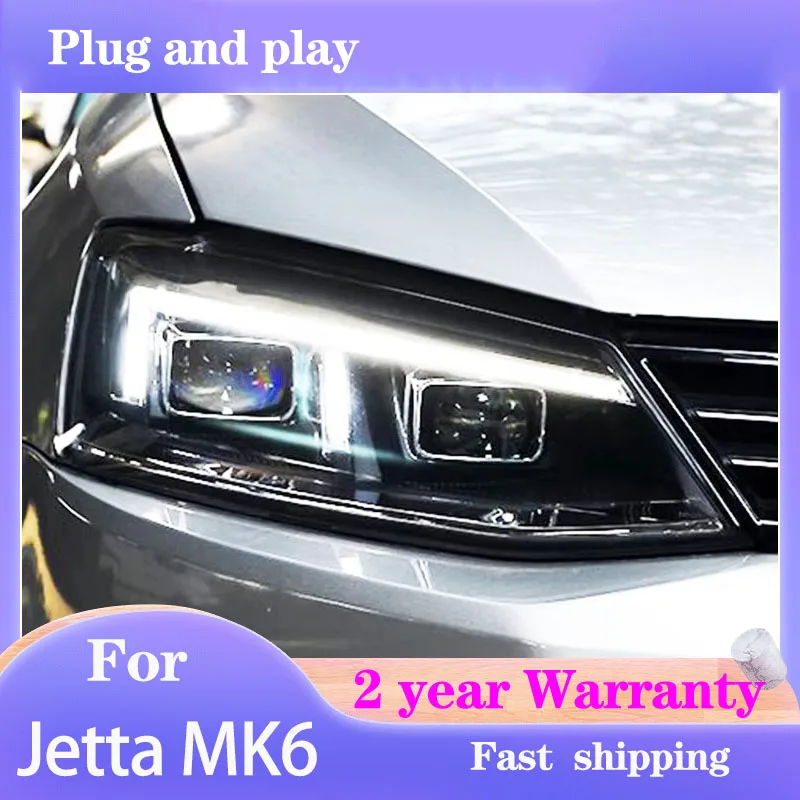 

Car Styling for Jetta MK6 Headlight Jetta Head Lamp A5-Design DRL Turn Signal Low High Beam Projector Lens