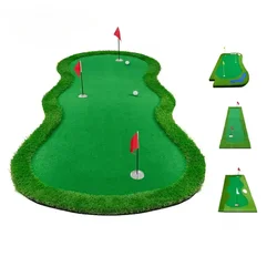 Golf Putting Green Mat, Practice Equipment, Training Aids, Putting Green, Thickened Bottom, Artificial Material