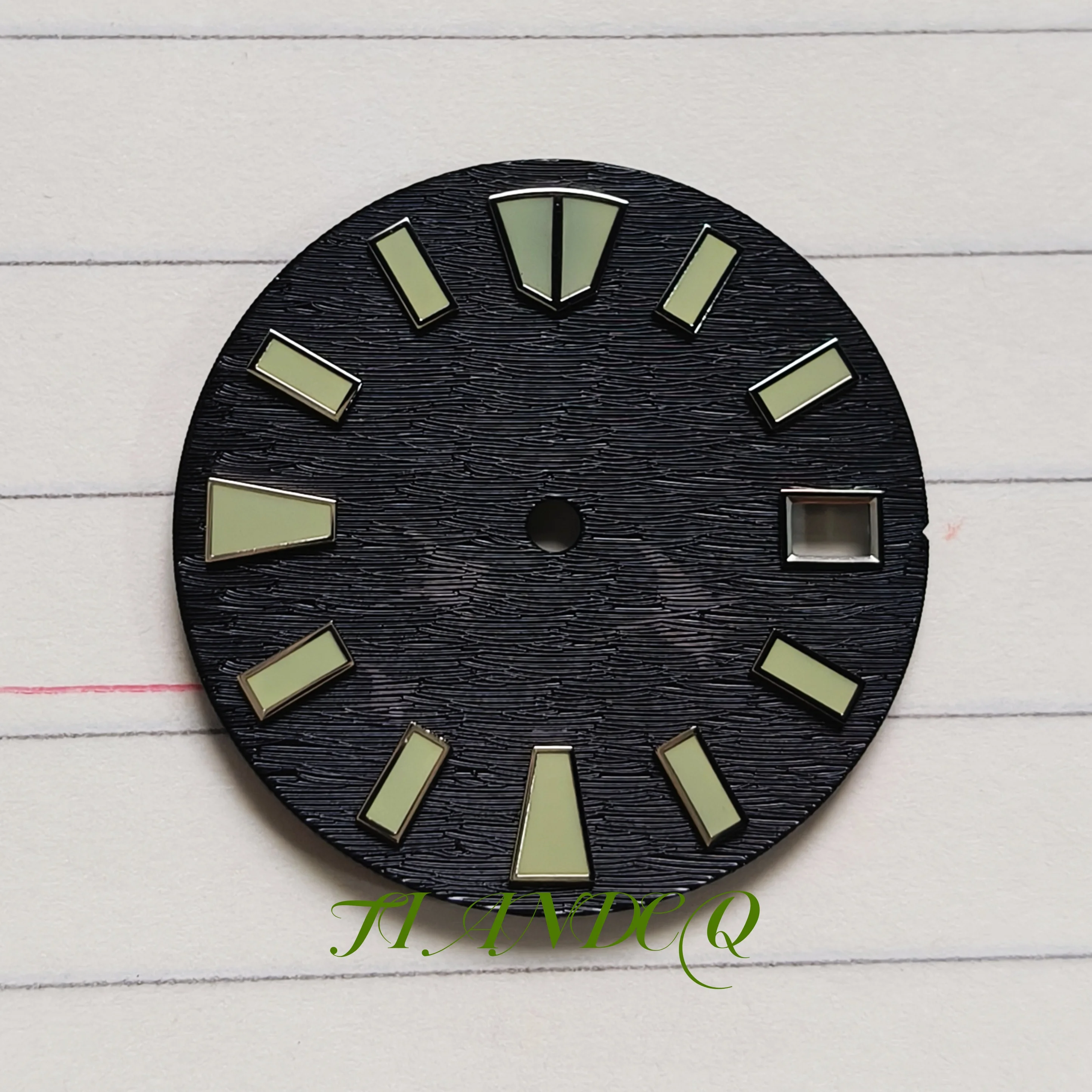 

28.5MM Watch Dial Green Luminous Fit NH35 Automatic Movement