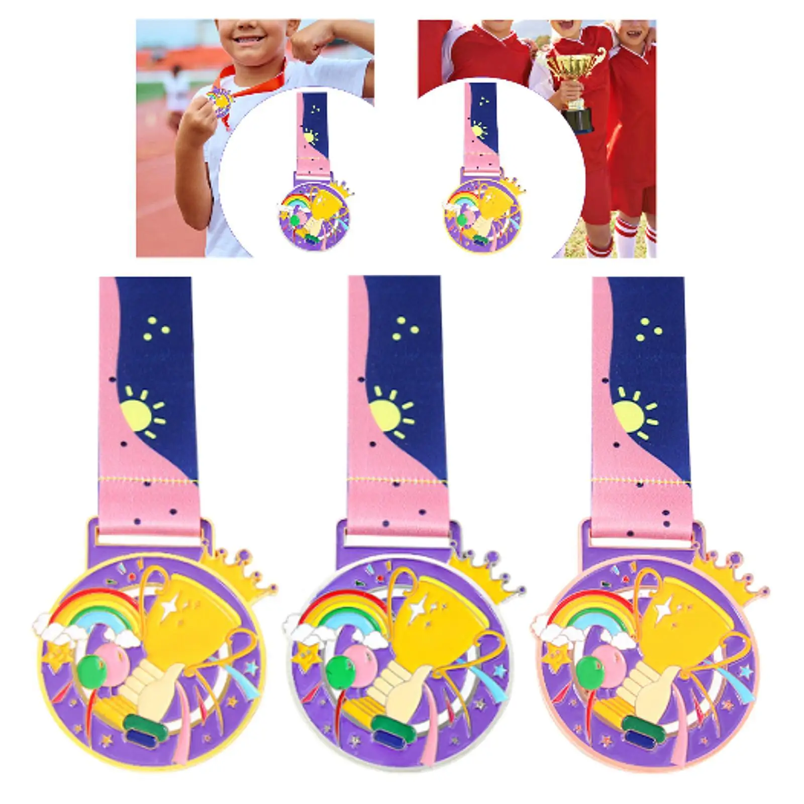 Award Medal Team Participation Trophies for Games Sports Themed Party Gifts