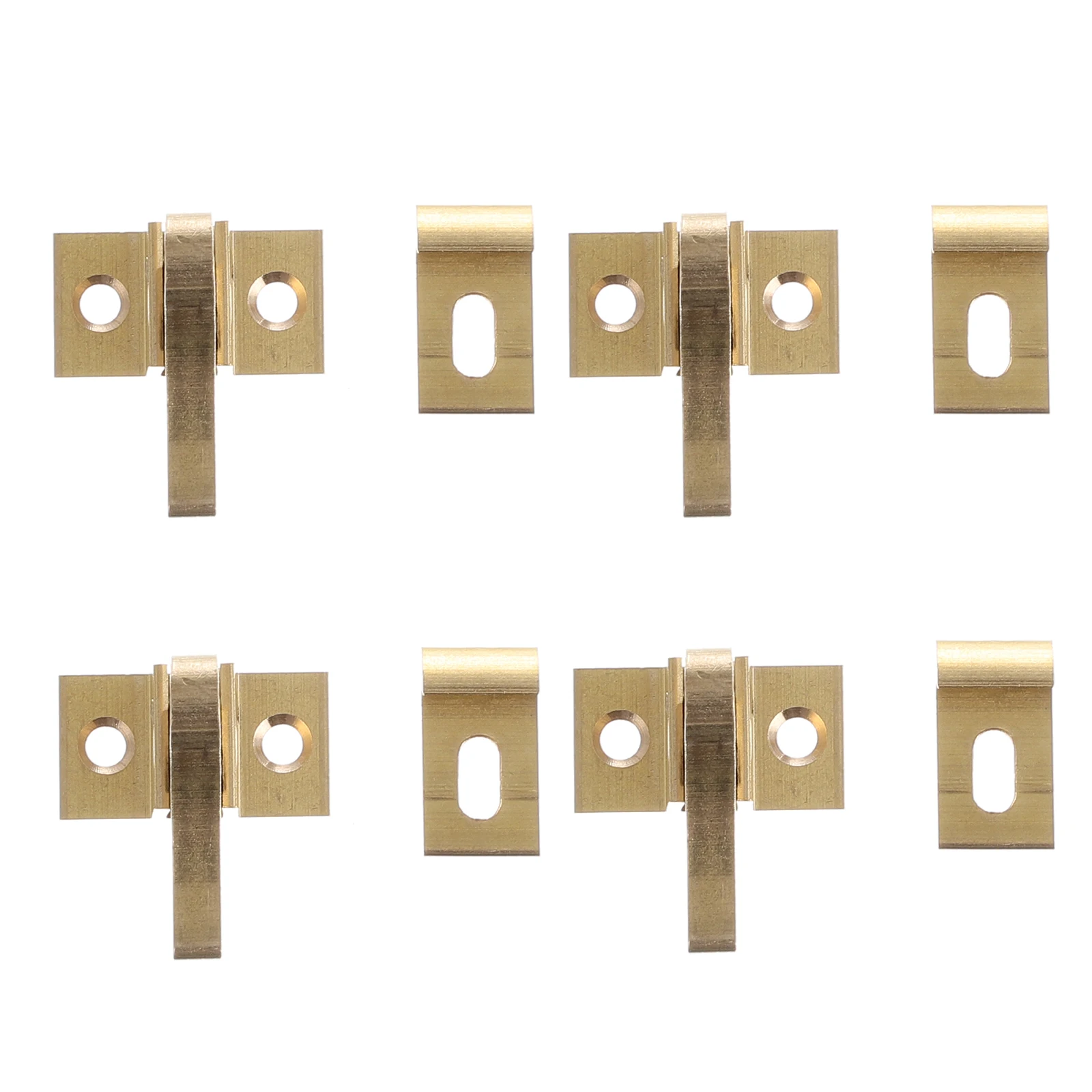 

4SetsWindowLatchesElbowCatchesCopperFinishCorrosionResistantLongLifeCabinetsDoorsLocksSecureProtectionEasyInstall