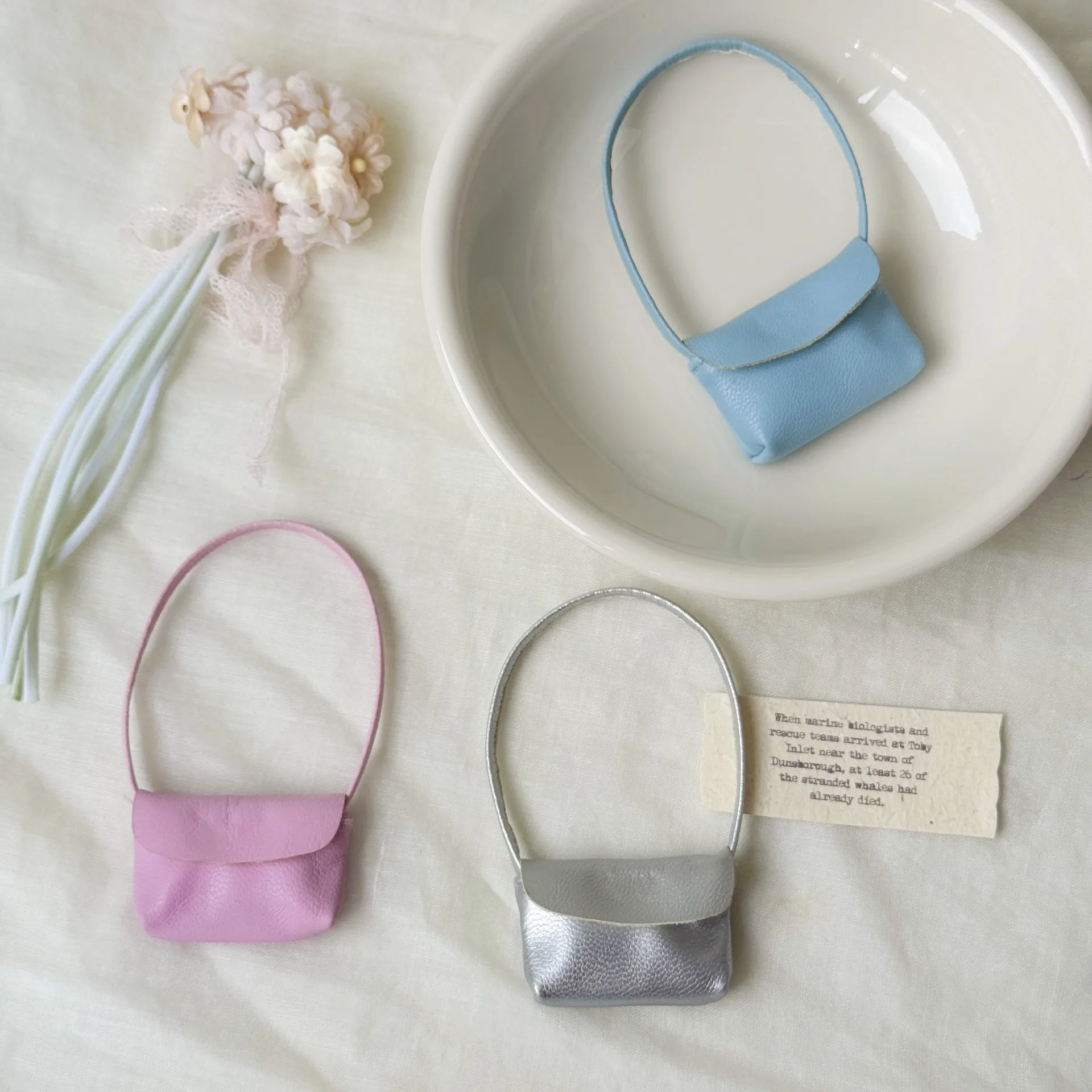 Mini PU Leather Crossbody Bag Doll Accessories Fit 10cm Long Leg Kitty Labubu Doll Mini Shoulder Purse Doll Outfit Decor Handbag view 3