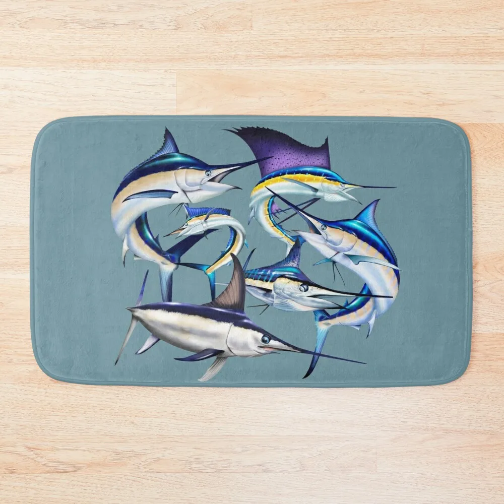 

Pacific Billfish Slam Bath Mat Non-Slip Bathtub Bathtub Carpet Mat