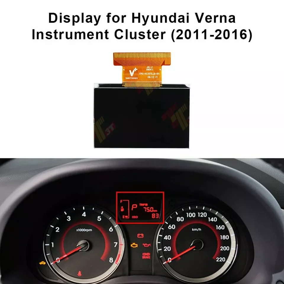 Display for Hyundai Verna Instrument Cluster