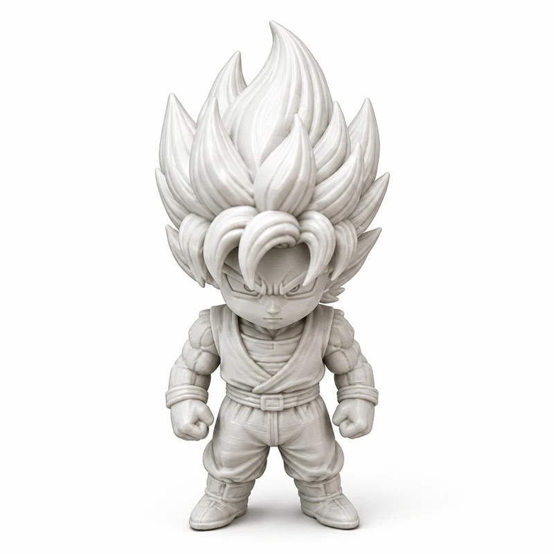 9 Stile zur Auswahl: Anime Dragon Ball Saiyan Unbemalte Figur, Weiße 3D-Statue zum Selbstbemalen, DIY-Modell, Schreibtisch-Sammlerstück, Dekoration – Detail 6