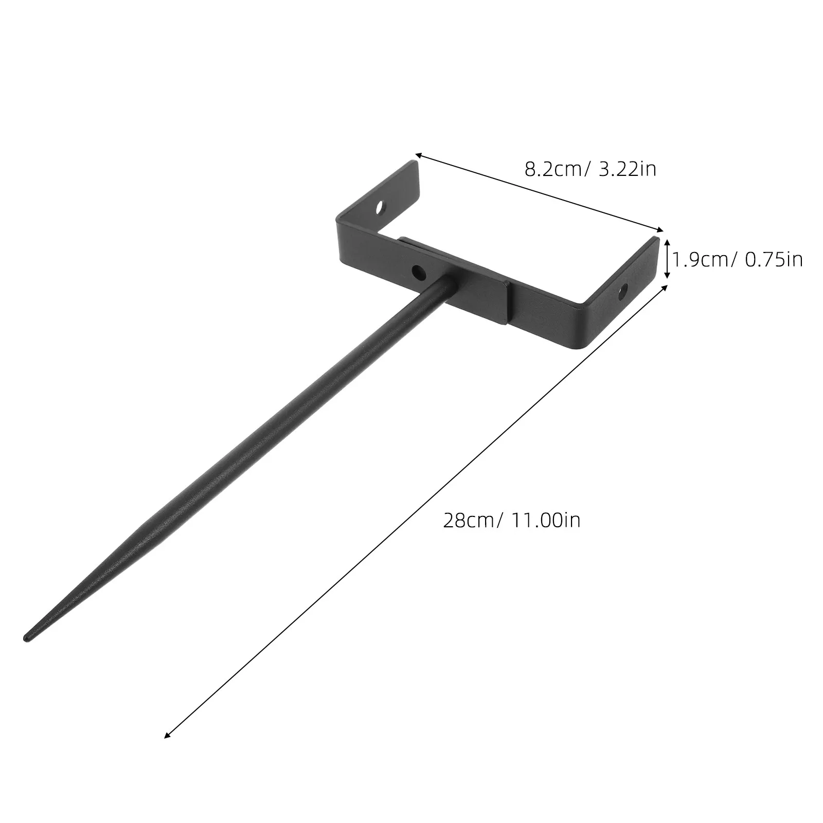2Pcs Adjustable Downspout Bracket Black Metal Gutter Support Stake Rainwater Pipe Holder Pipe Brackets Wide Gutter Bracket
