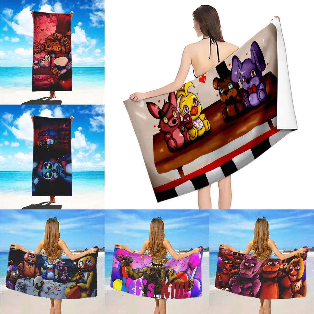 

Luxury Beach Towel Microfiber Sand Quick Dry Soft Sandproof Pool Towels for Horror Pillowcase Fnaf Women Travel Shower Camping