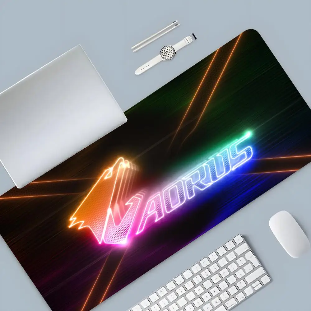 A-Aorus Game Mouse Pad Cartoon Lockedge Large Gaming Pad Computer Gamer Keyboard Mouse Mat Desk Mousepad for PC Desk Pad