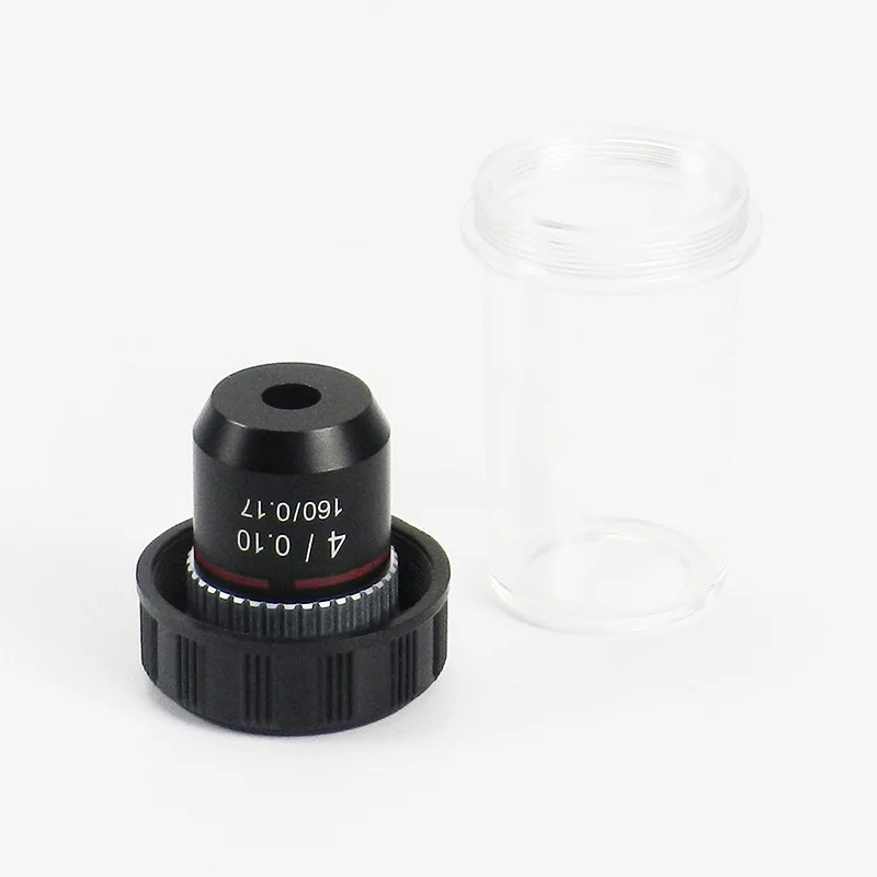 Achromatic Objective Type 195 4X 10X 20X 40X 60X 100X High Quality Microscope Optics Objective Lens Rms 20.2Mm Objective Parts