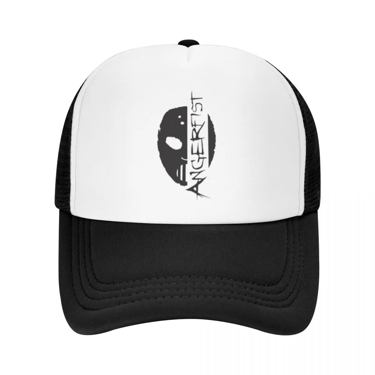 

Black-Angerfist Artistic Lettering Hardcore Unisex Mesh Baseball Cap Mens Beach Casquette 2024 New Sun Hat