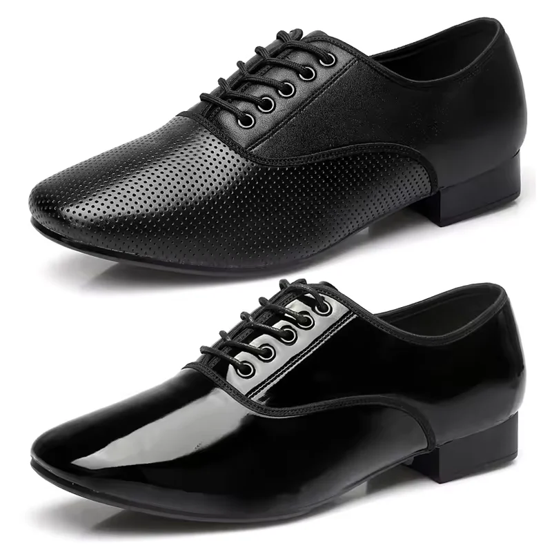 Homens novos sapatos de couro genuíno sapatos de dança latina moderna salão de dança tango homem das crianças sapatos de dança padrão nacional 38-45