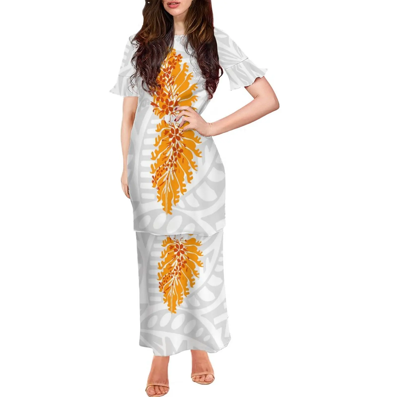 The Best-Selling Polynesian Tribal Lady Dress In 2023 Is A Large Size 7xl Formal Occasion Puletasi Two Dresses