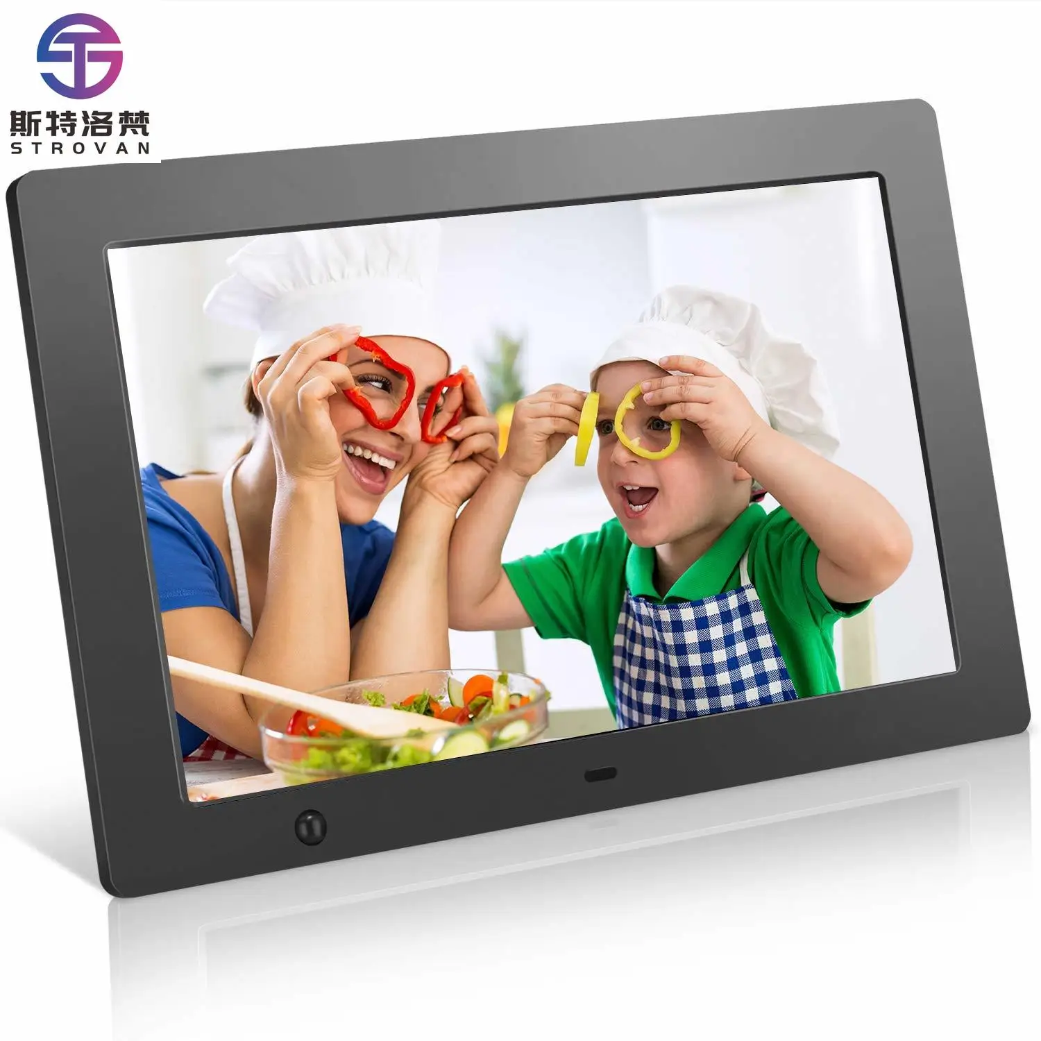 Mémoire interne 1-128G, lecture vidéo Via USB, cadre Photo numérique de 10.1 pouces, capteur humain haute résolution