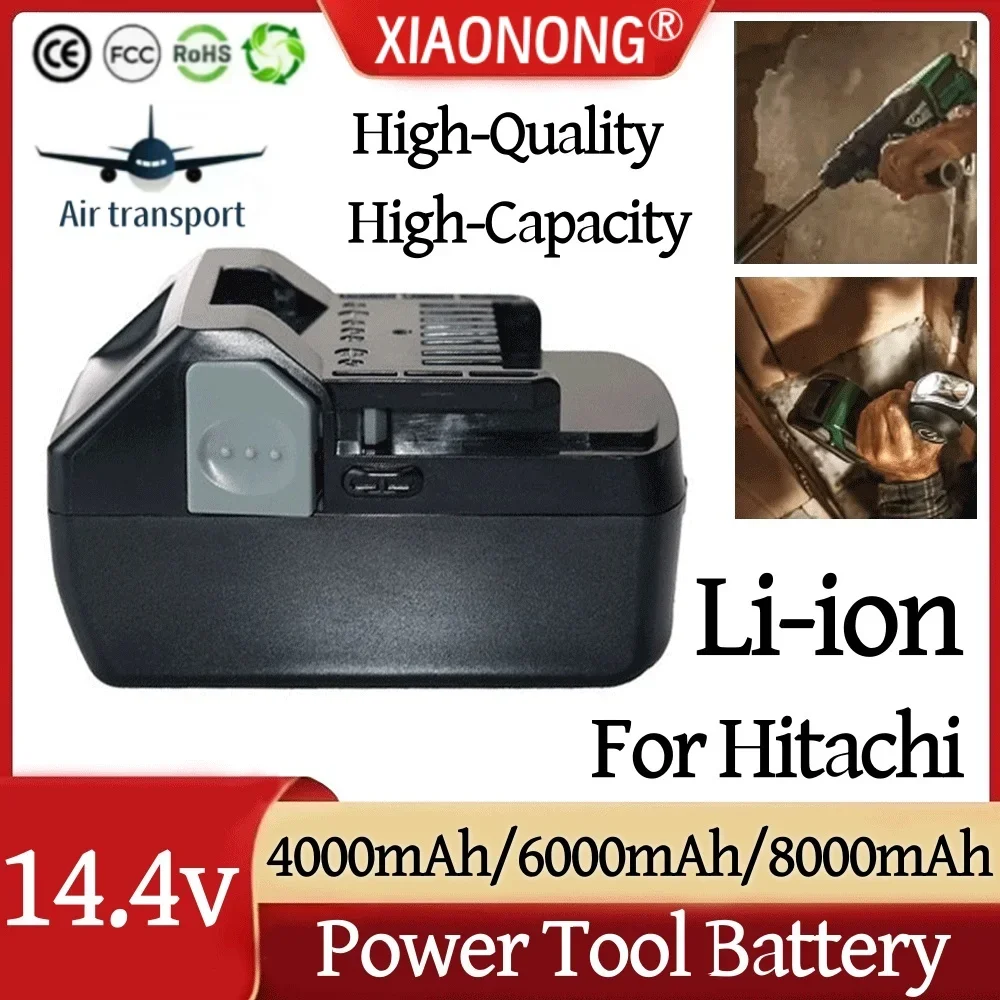 

14.4V 4.0 6.0 8.0Ah Li-Ion Battery Replacement For Hitachi BSL1430 CJ14DSL BSL1440 CR14DSL BSL1415 DDS14DSL