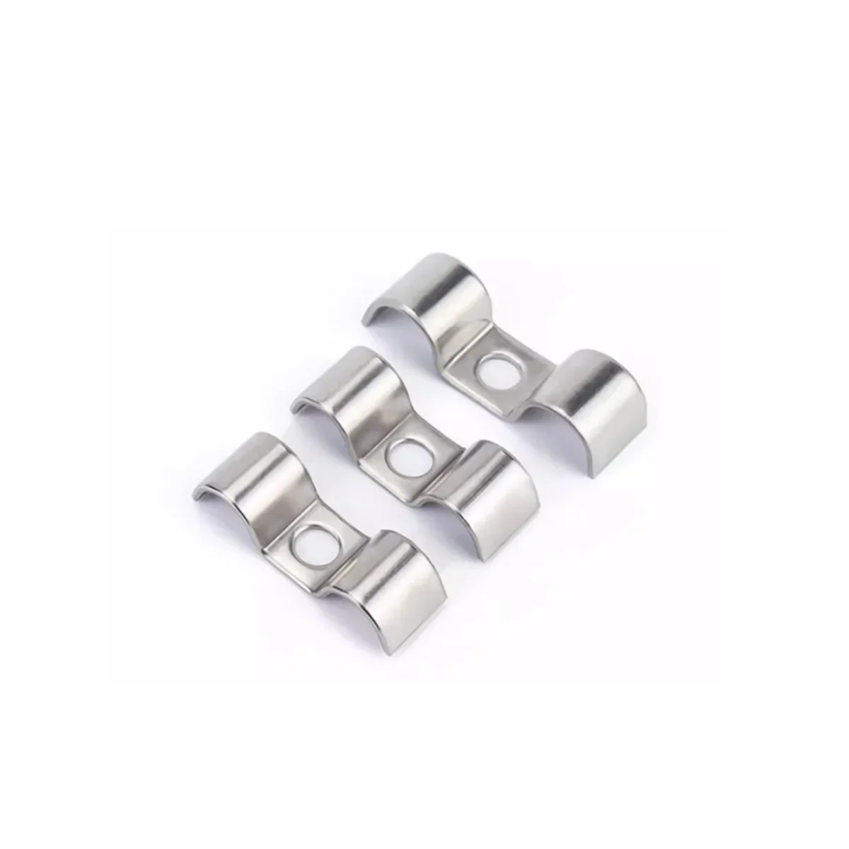 304 Stainless Steel P-Type Single-Sided Pipe Thickened Horseback Instrument Double-Sided Pipe Clamp