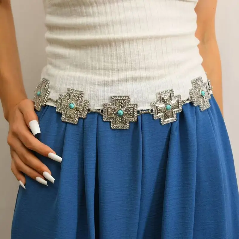 

Высококачественная женская поясная цепочка, свободная каменная мозаика, поясная цепочка в богемном стиле, западный стиль, натуральная поясная цепочка для отпуска