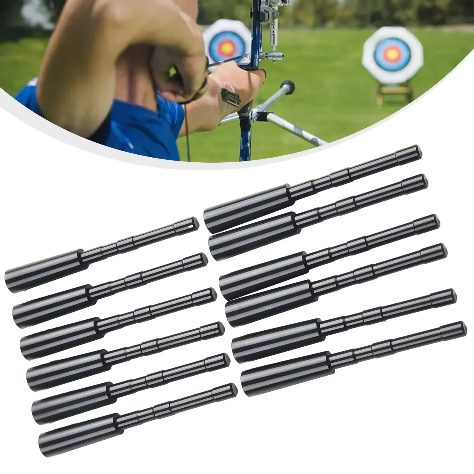 Top Notch Arrow Insert Adapter Broadhead Points Compatible Aluminum Construction ID4 2mm Inner Diameter Pack of 12