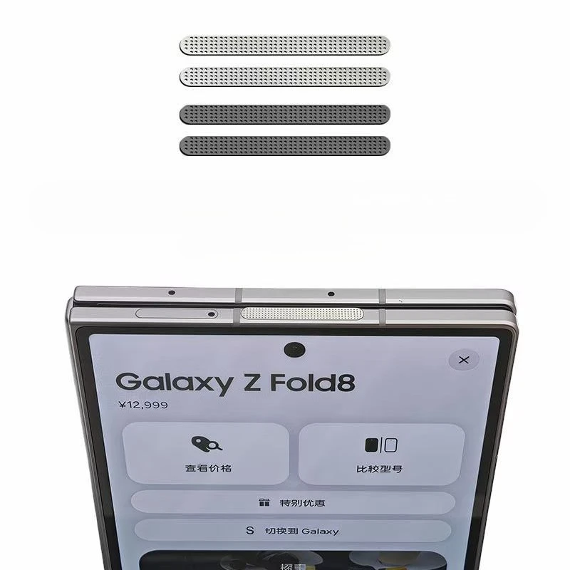 4 Stück Metall-Lautsprecher-Staubschutzaufkleber für Samsung Galaxy Z Fold8 Ultra Lautsprecher-Schutzabdeckung Staubdichtes Netz für Z Fold 8 7 6