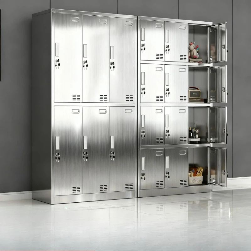 

Modern Stainless Steel Filing Cabinet Nordic Creative Lockable Document Storage Cabinet Hospital School Office Furniture FYFC