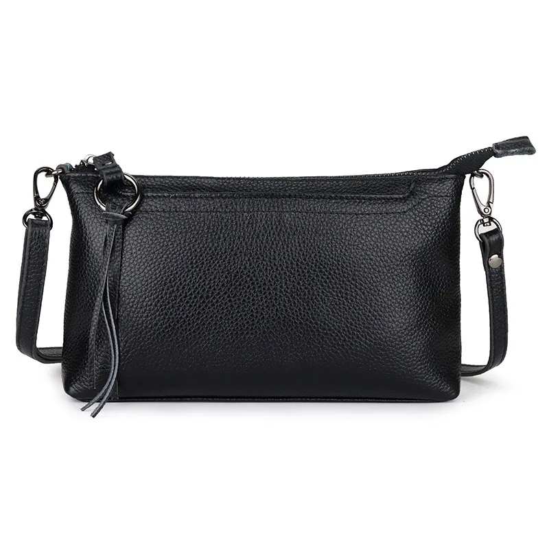 

2025 New Fashion Crossbody Bag Genuine Leather Women Shoulder Bag Simple Fringe Ladies Purse Dropshipping