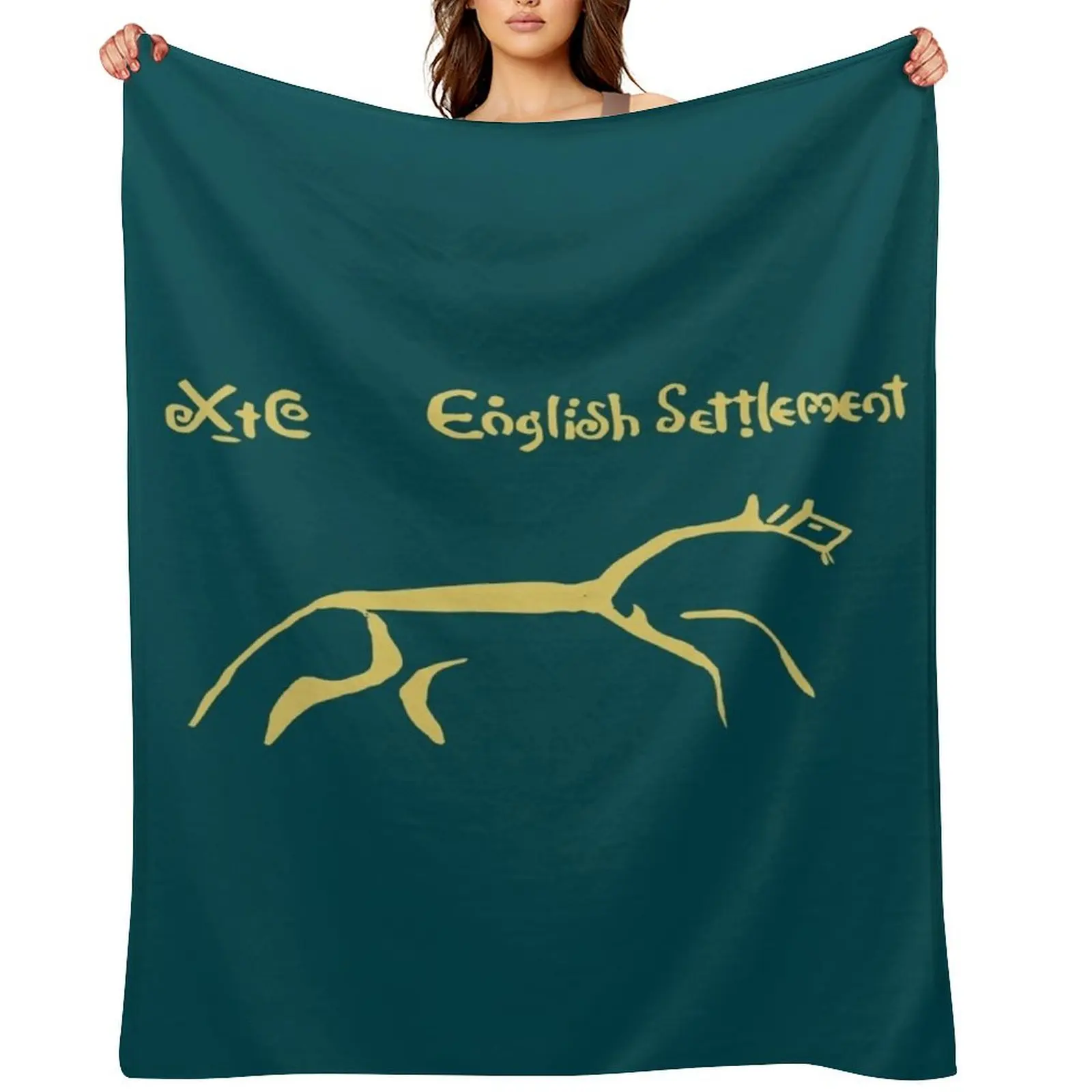 

Mans XTC English Settlement Music Band Throw Blanket Camping Flannels Luxury Designer Luxury Throw Blankets