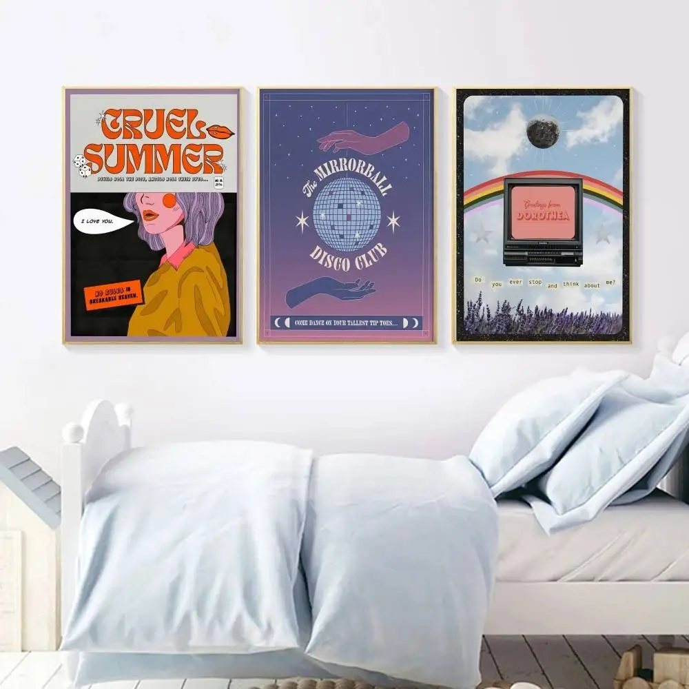 تايلور الهبي جدار اللوحة كلمات غلاف الألبوم الفن الصيف كاريكاتير المشارك ديكور المنزل لغرفة المعيشة غرفة نوم الهدايا #2