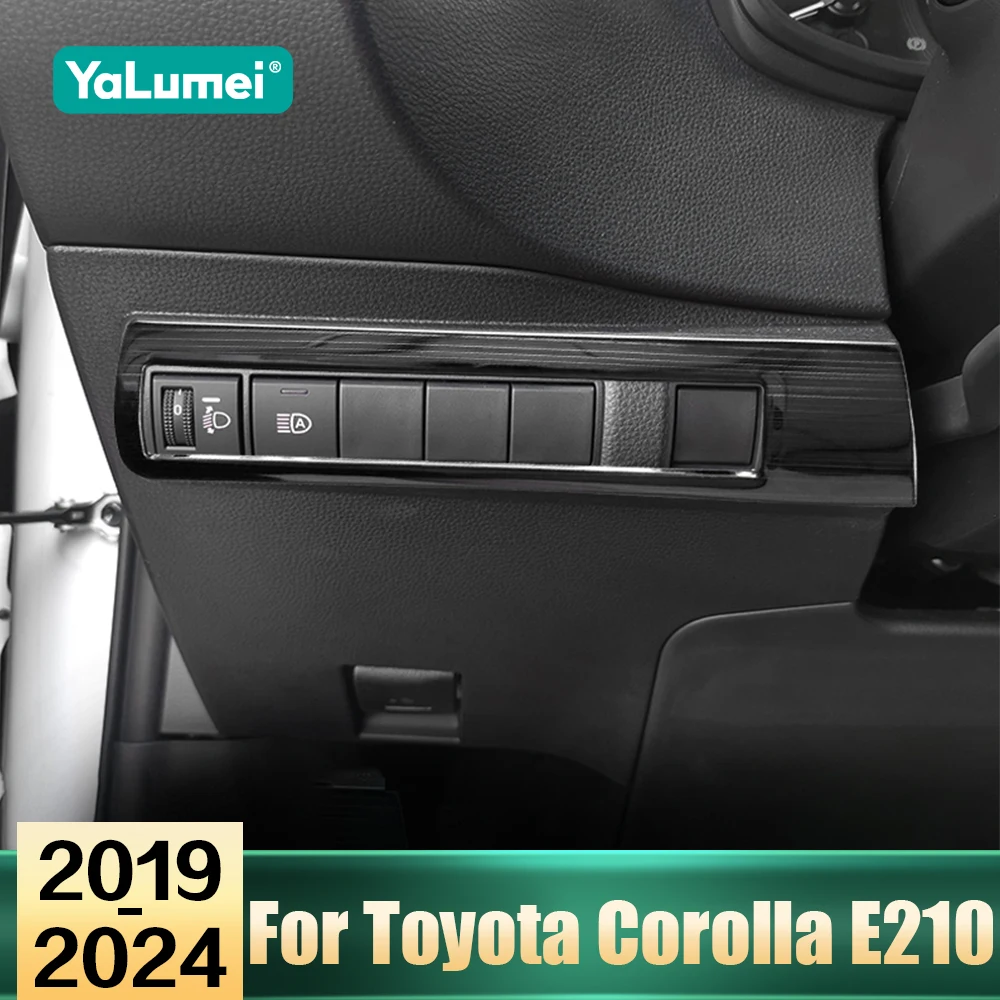 Für Toyota Corolla E210 2019 2020 2021 2022 2023 2024 Hybrid Edelstahl Auto Scheinwerfer Einstellung Lampe Schalter Taste Trim Abdeckung