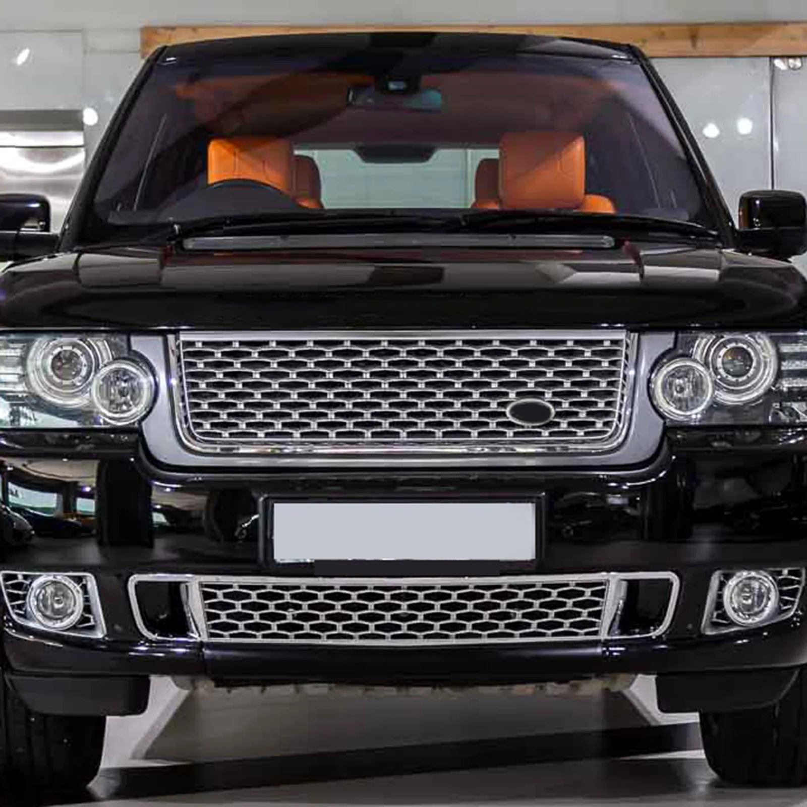 For Land Rover Range Rover L322  2010-2013 Autobiography Car Front Lower Bumper Grille Lower Grill Black ABS Plastic