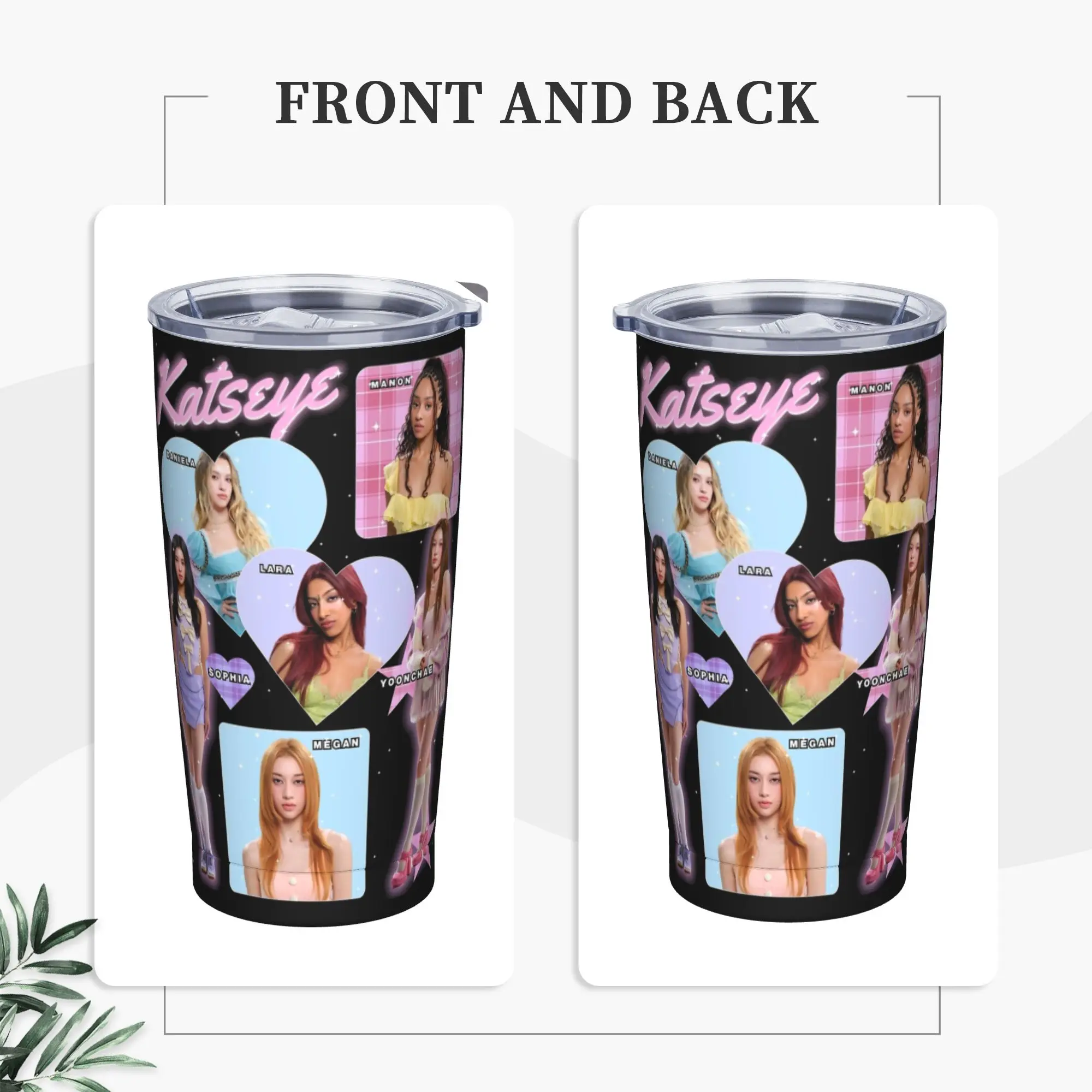 Stainless Steel Tumbler Katseye Kpop Girl Group Coffee Mug  Heat Preservation Cold and Hot Mugs Cup Beach Water Bottle