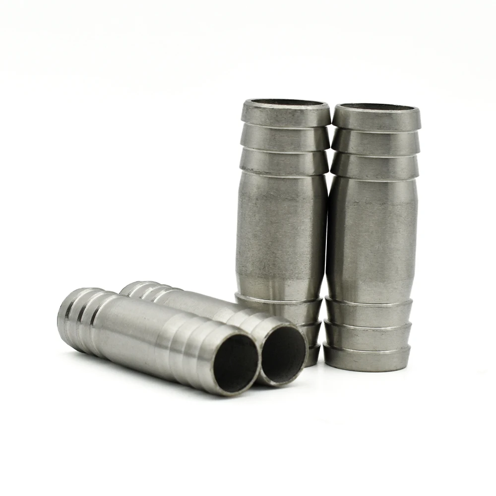 6mm 8mm 10mm 12mm 13mm 14mm 15mm 16mm -41mm Hose Barb Straight Two Way 304 Stainless Steel Pipe Fitting Connector Home Garden