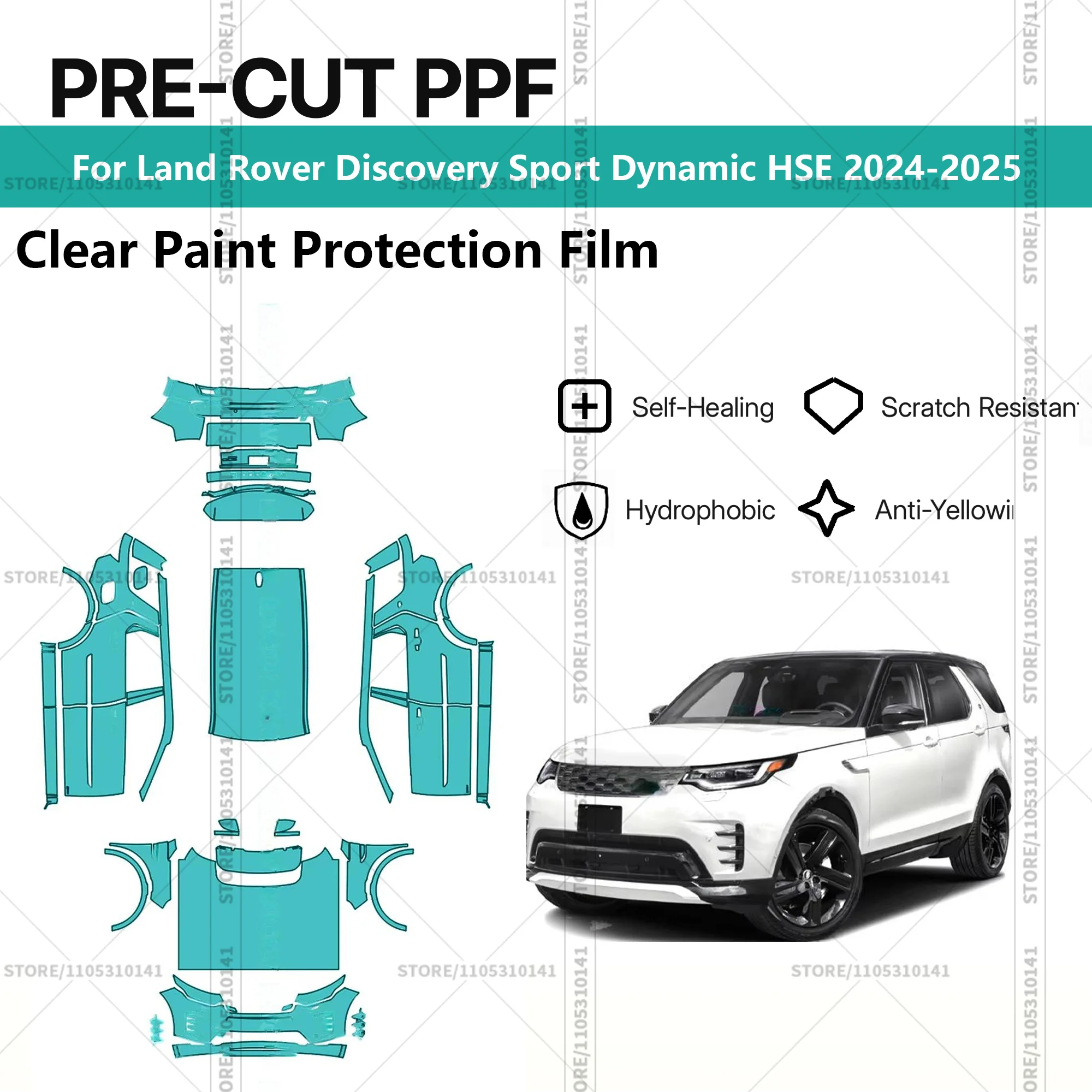 Pre-Cut Paint Protection Film PPF Transparent Car Film Automotive PPF For Land Rover Discovery Sport Dynamic HSE 2024-2025