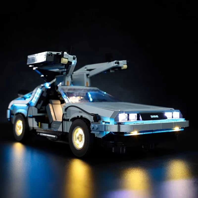 Conjunto de iluminação LED adequado para LEGO Back To The Future Time Machine DeLorean DMC-12 10300 (não incluindo blocos de construção)