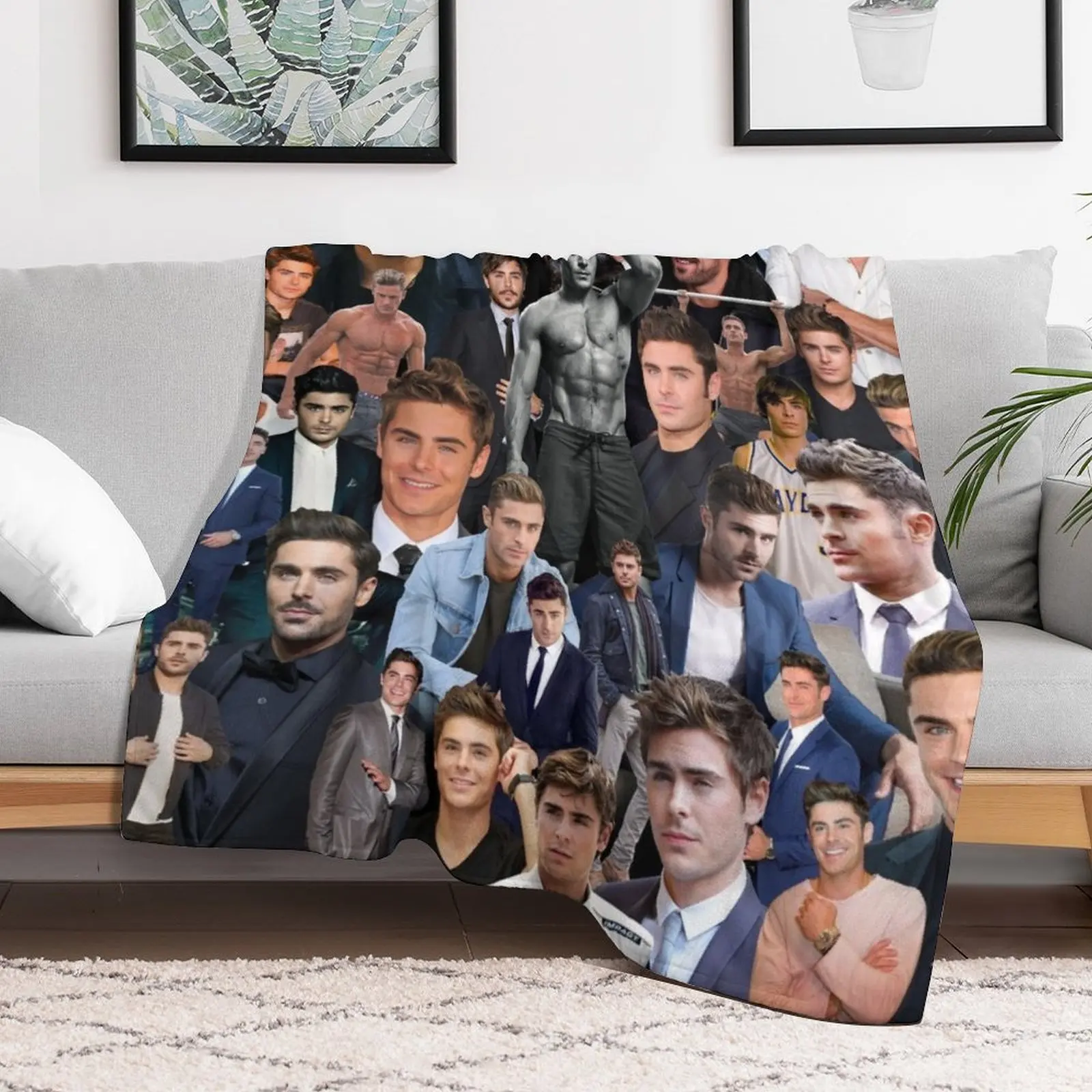 Zac Efron Throw Blanket Summer Beddings Kid'S Giant Sofa For Decorative Sofa Blankets