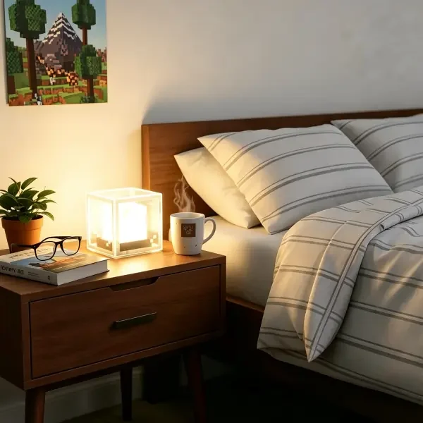 Rechargeable Pixel Beacon Night Light |   4-Color Customizable RGB Backlight & Touch Controls |   USB-C Powered Ambient Glow |   Aesthetic Gaming Desk & Modern Home Decor |   Single Unit
