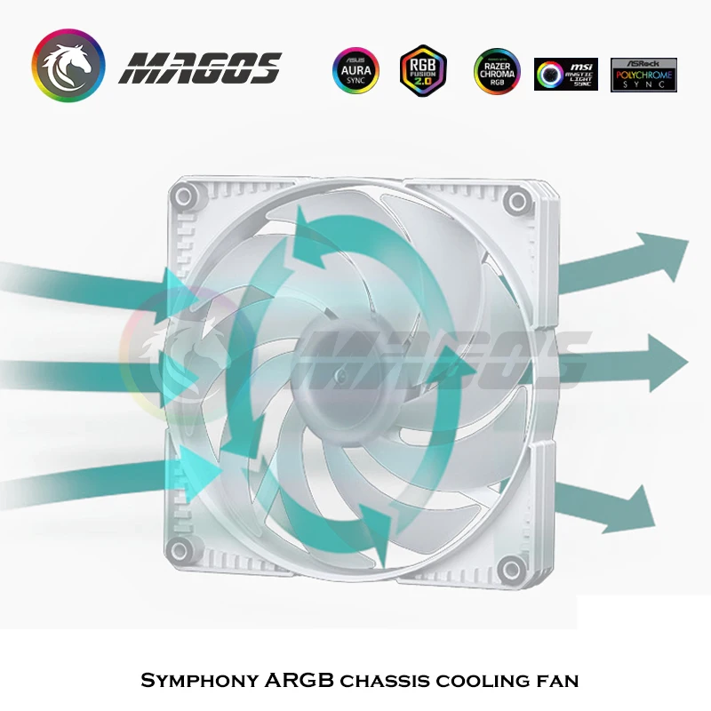 Phanteks 120MM PWM Ventole di raffreddamento silenziose 3 pezzi Kit 5V 3Pin ARGB AURA SYNC CPU Cooler Bianco per case del computer Radiatore per