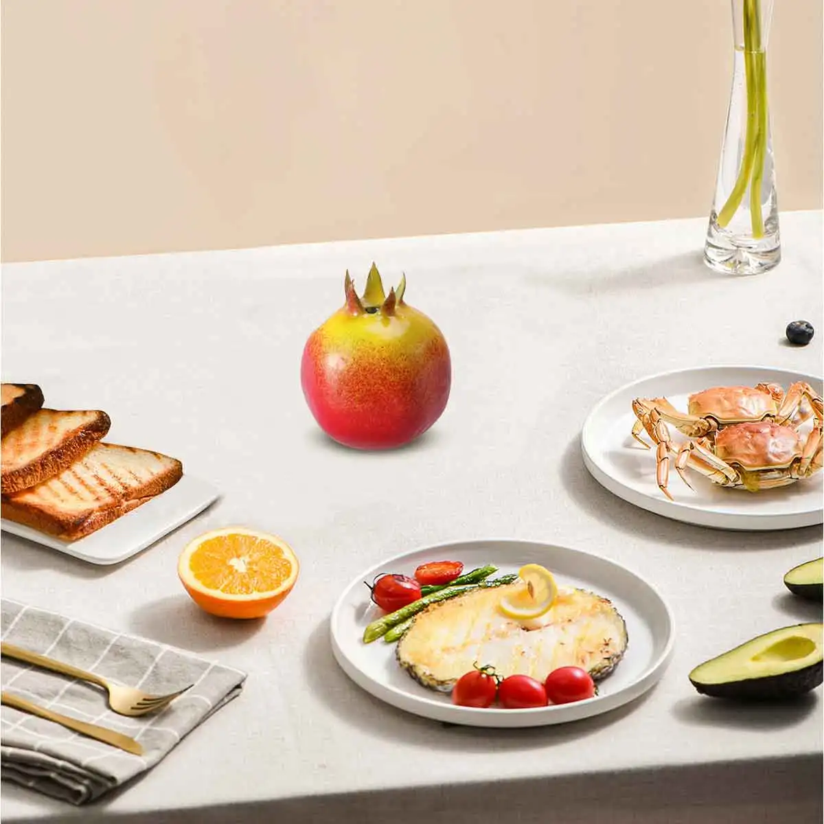 

Simulated Pomegranate Decoration Fruits Fake for Photos Props Artificial Realistic Child