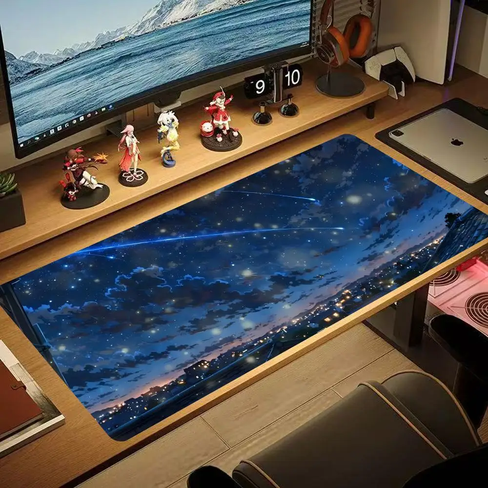 

The Stars And Meteors Mouse Pad large keyboard mouse desk pad non-slip rubber gaming mouse pad laptop mouse carpet