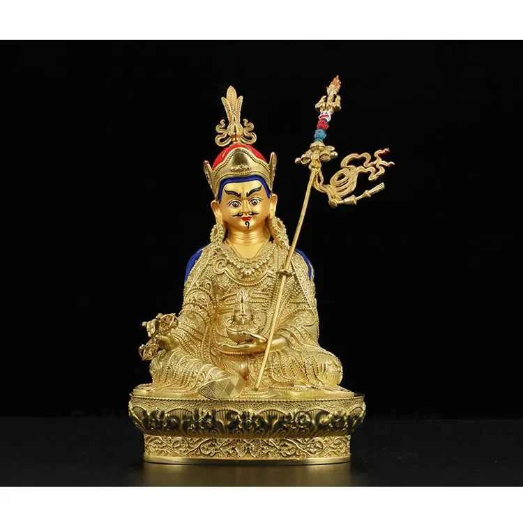 2025 large High grade GOOD Buddha -HOME Hall efficacious Protection Gold-plated Guru Padmasambhava buddha Buddhist Tantra statue