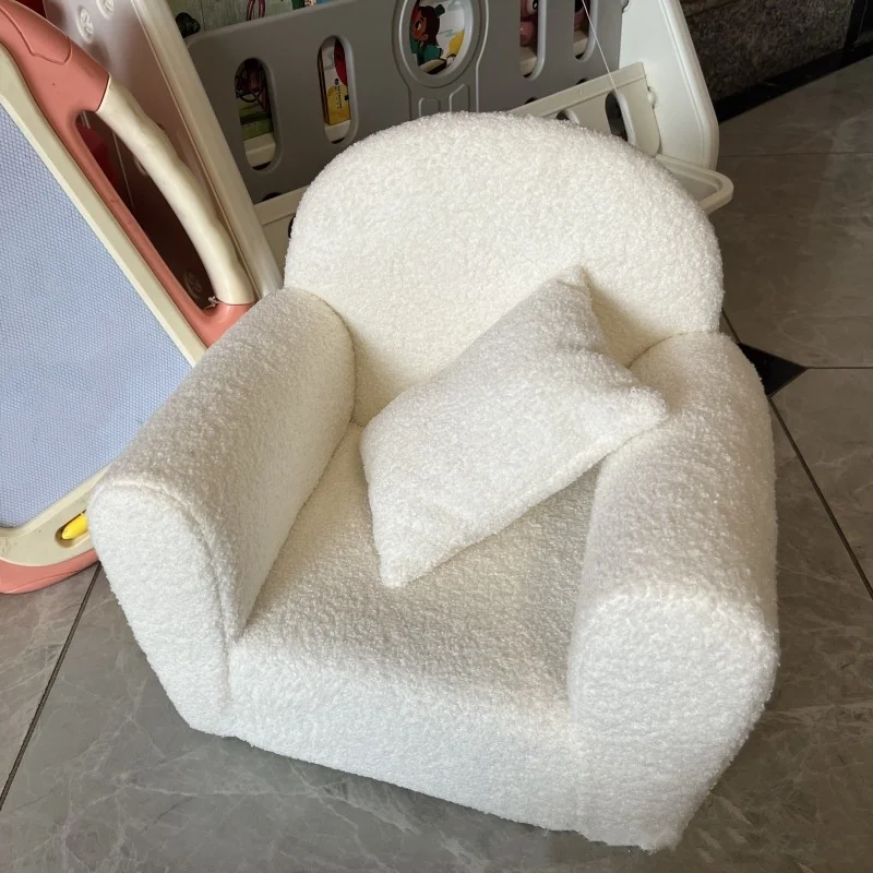 ساطع الوليد التصوير الدعائم خشبية صوف الضأن أريكة الطفل صور أريكة مقعد الطفل 0 إلى 1 سنة كرسي أطفال #3