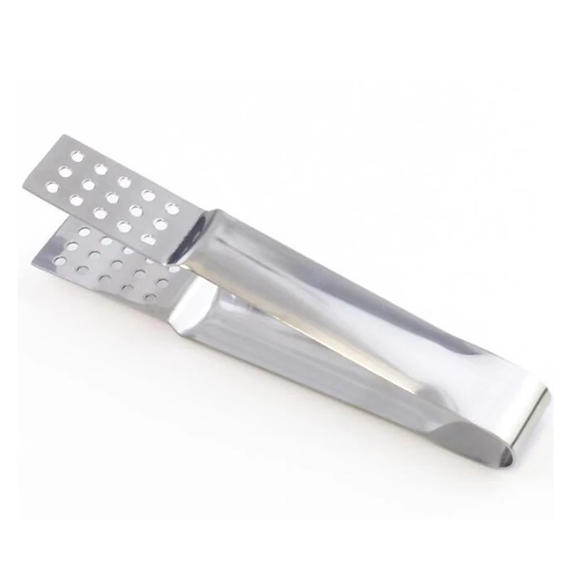 1PC Stainless Steel Heat Resistant Hollow-Out Barbecue Food Tongs Kitchen Food Tong Bread Salad Ice Cube Clip Kitchen Utensils