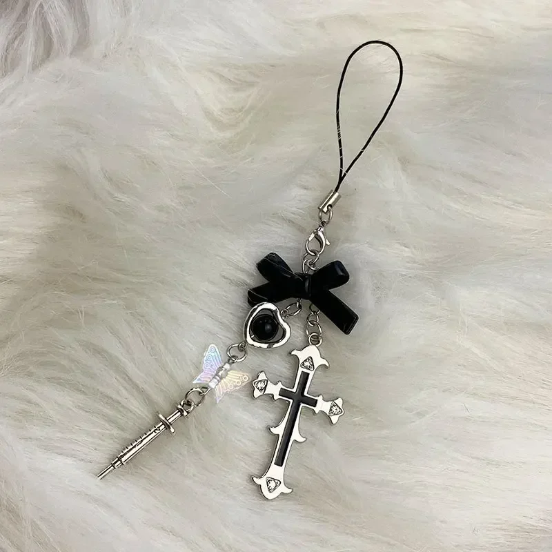 Y2K Korea Phone Charms Pendant Kawaii Key Chain for Bag IPhone Samsung Cute Accessories Women Girl Strap Lanyard Beaded Ins 2023