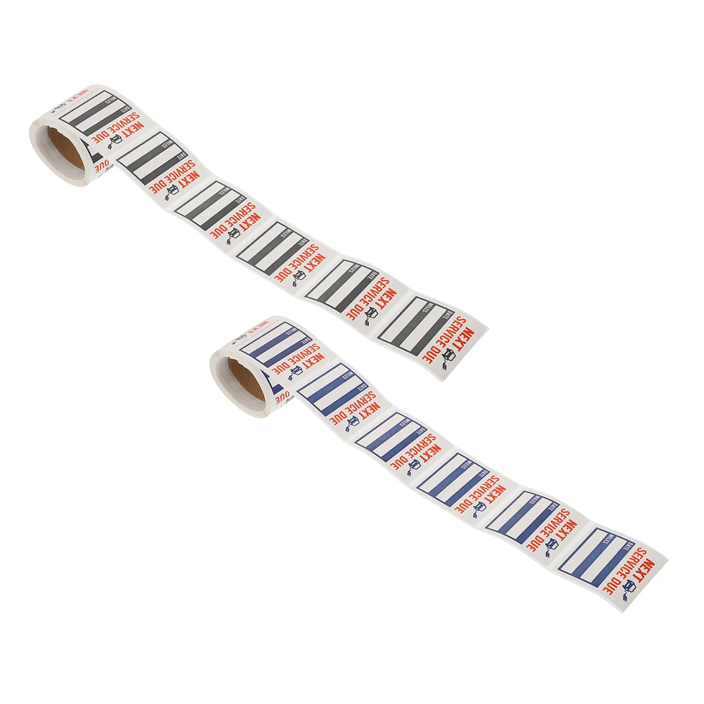 

2 Rolls Maintenance Reminder Tags Service Due Sticker Labels Gift Next Copper Plate Stickers Oil Change for Windshield