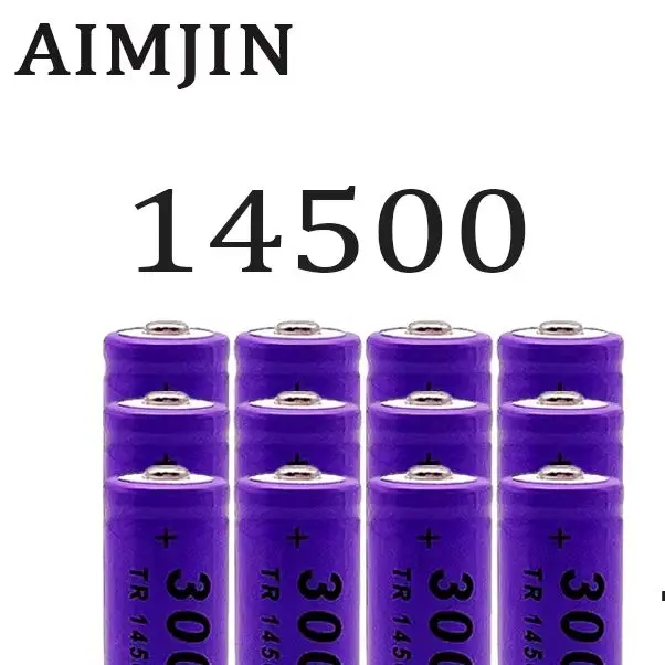 2025 NEW 3.7V 3000mAh Rechargeable Battery 14500 Li-ion Battery  For Torch Led Flashlight Toys+charger