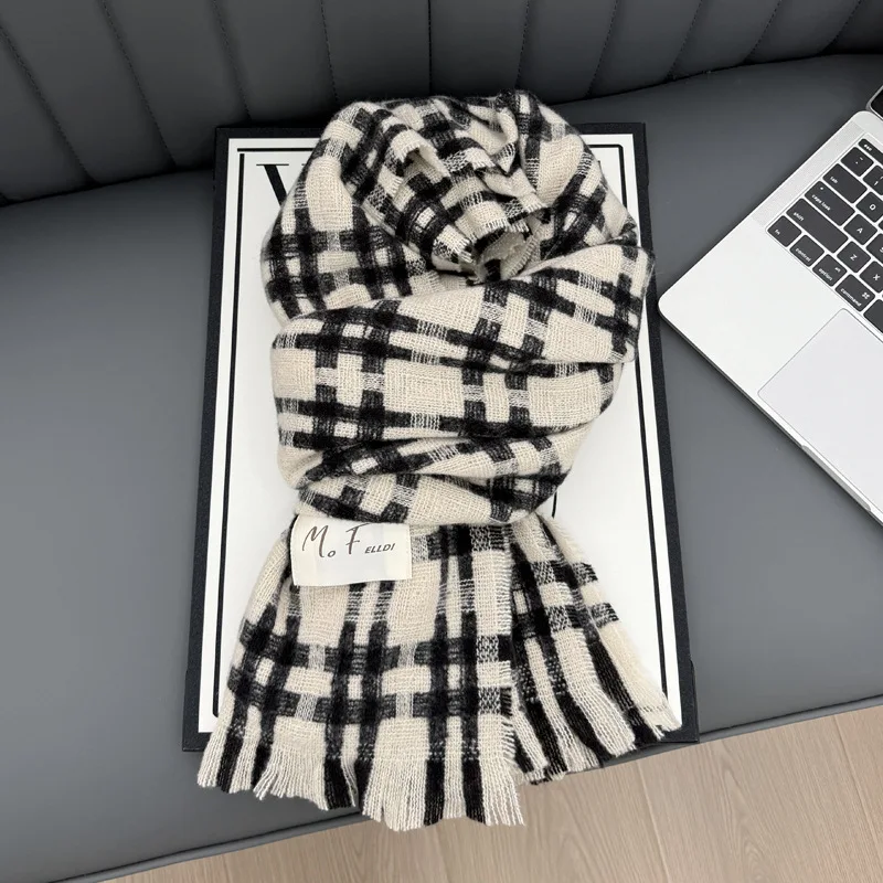 فتاة الشتاء وشاح شرابة شبكة شال الخريف الشتاء الدفء رشاقته يندبروف الزي الخارجي تنوعا الأوشحة الناعمة والزجة