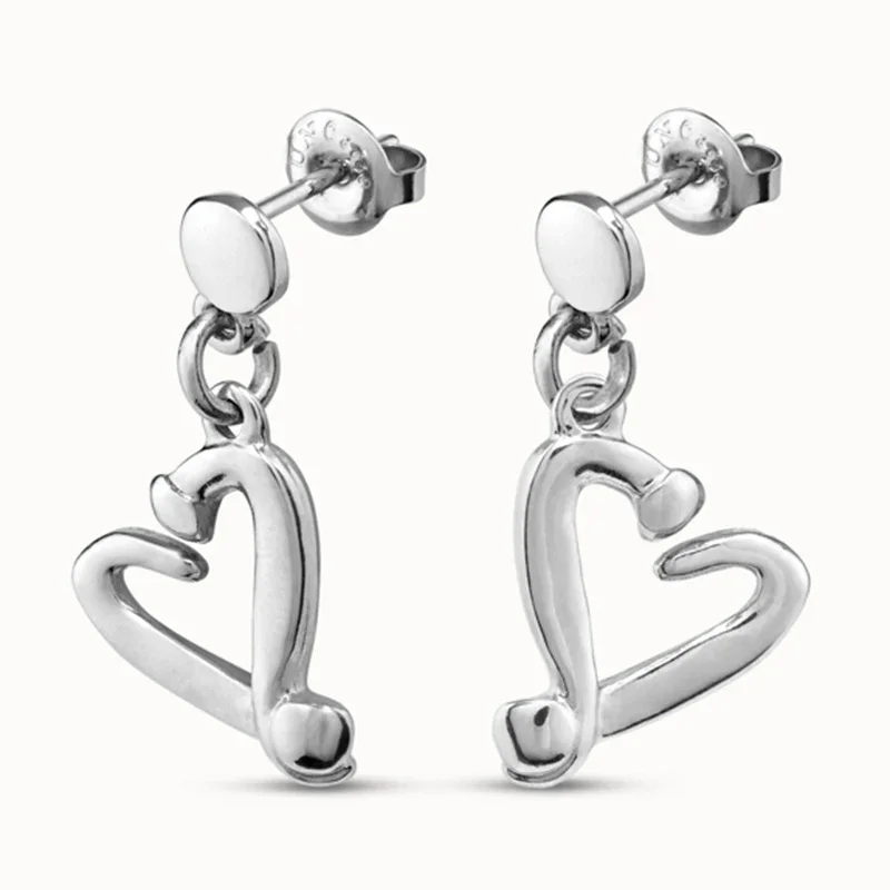 Luxury New product from Europe and America, high-quality heart-shaped exquisite earrings for women's romantic jewelry gift pack