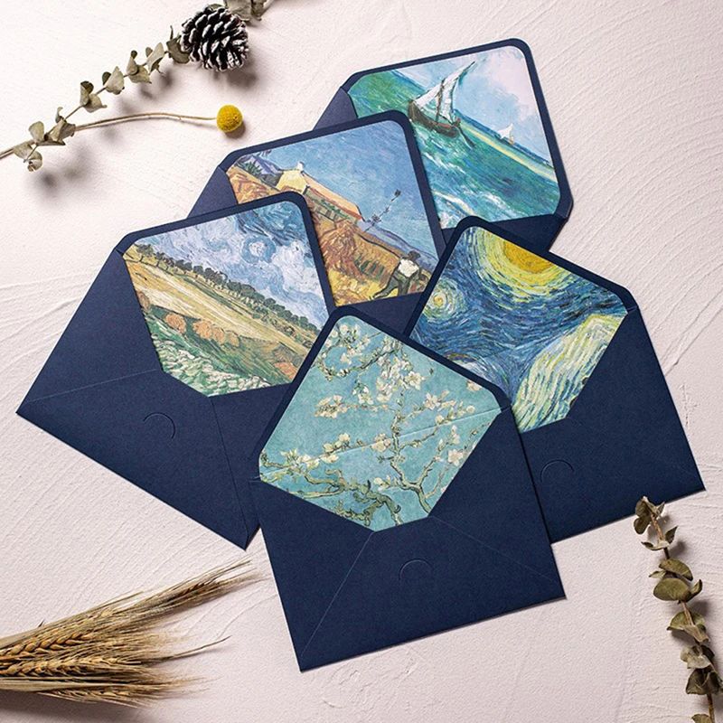 1pc Exquisite Vintage Envelopes Classic Van Gogh Oil Painting Envelopes