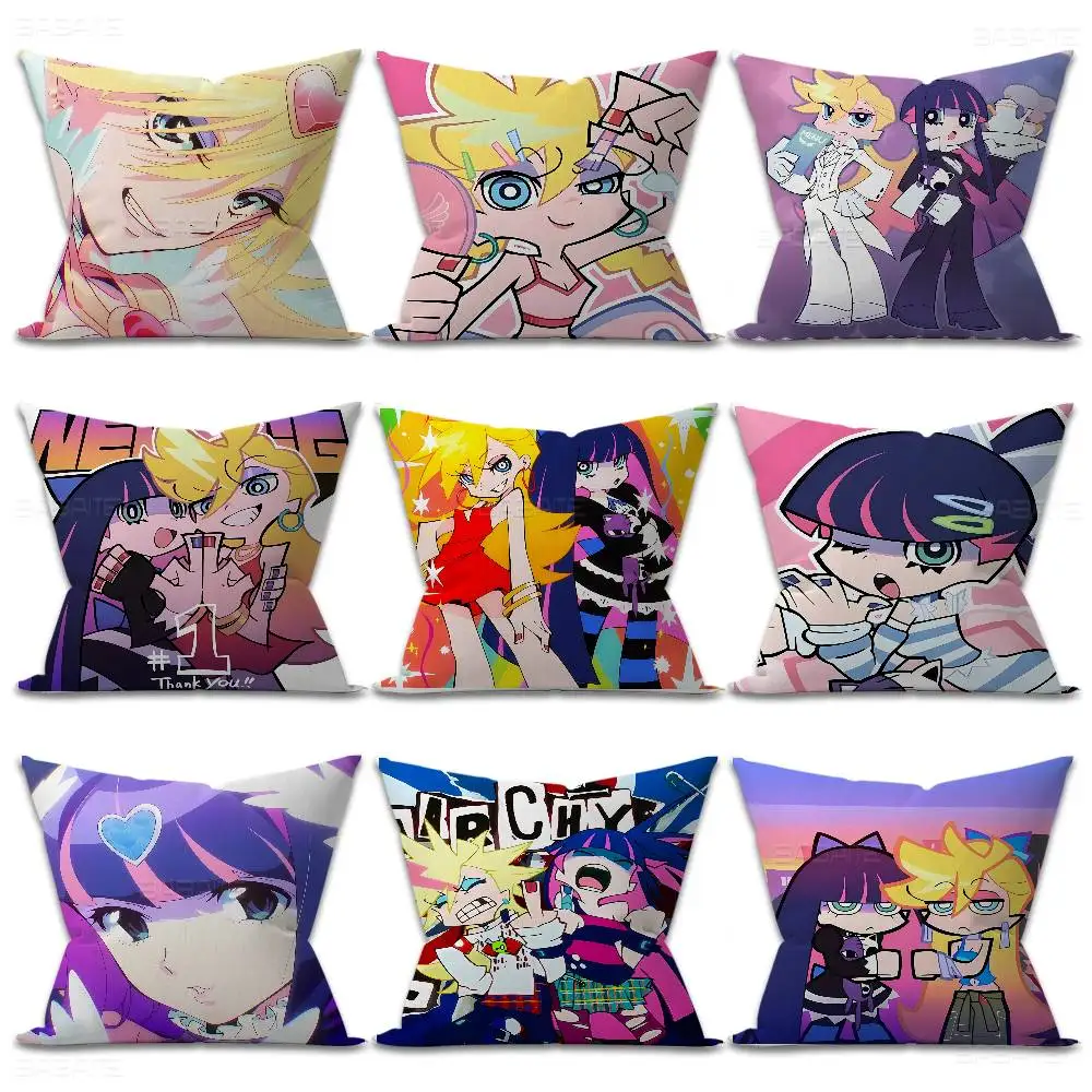 Anime Panty and Stocking Pillow Anime Pillow Sofa Bed Head Pillow Cover Cushion Cover 45x45 cm Fashion
