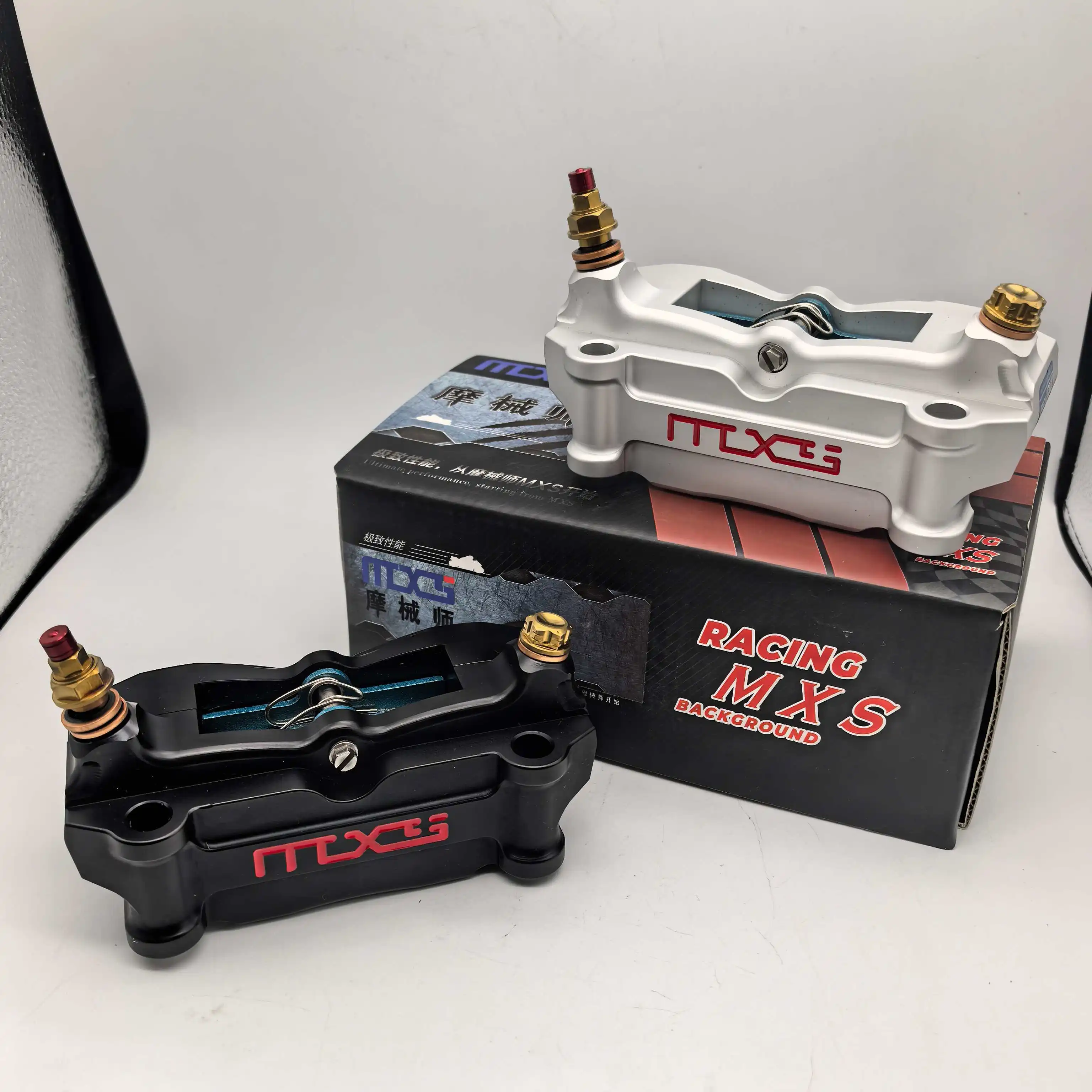 

New Universal Motorcycle Front Brake Caliper 100mm Installation 4-piston Radial Pump Used for Electric Motorcycles