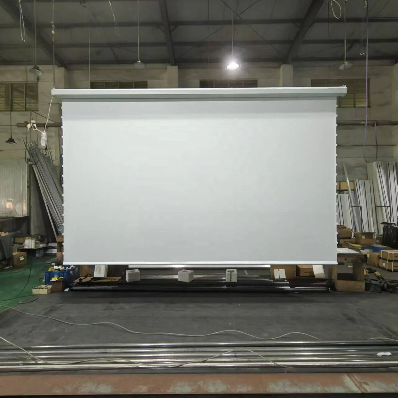 2026Commercial-Grade 300-inch Electric Projection Screen - Professional Auditorium & Conference Room Installationpromote sales