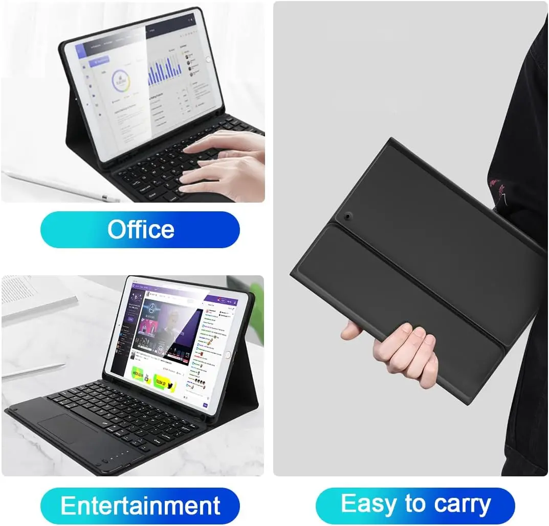 For iPad Pro 1st 12.9 Inch 2015 A1584 A16520 Case，Keyboard case for iPad Pro 2nd 12.9 Inch 2017 A1670 A1671 A1821